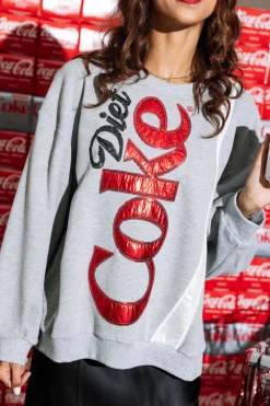 Clearance Queen Of Sparkles Preorder Diet Coke® Sweatshirt Grey