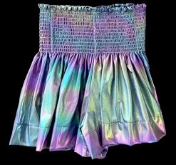 Cheap Queen Of Sparkles Purple Iridescent Swing Shorts