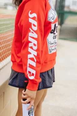 Online Queen Of Sparkles Queen Of Beers Sweatshirt Red