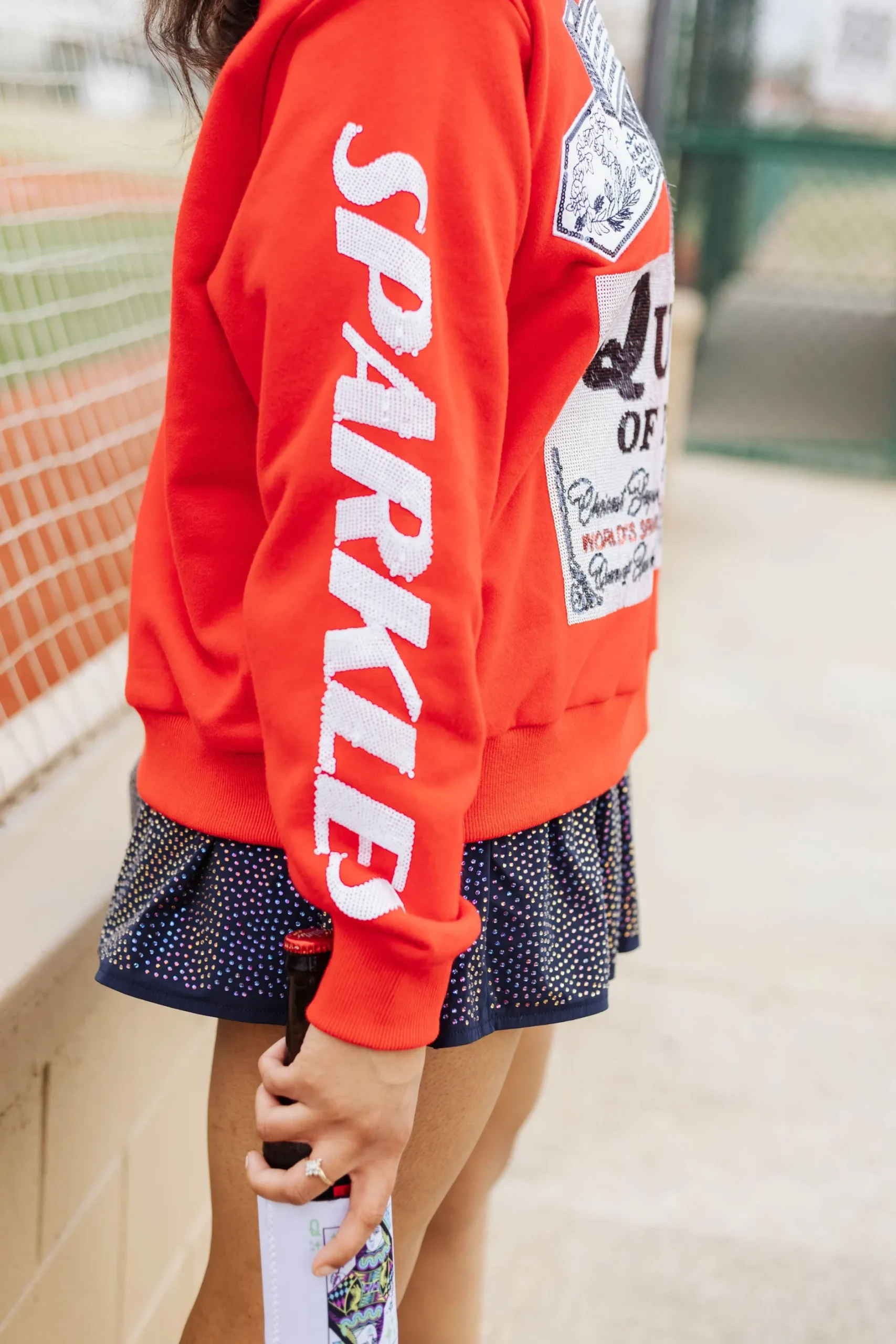 Online Queen Of Sparkles Queen Of Beers Sweatshirt Red