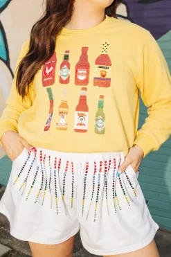 Cheap Queen Of Sparkles Queen Of Hot Sauce Sweatshirt