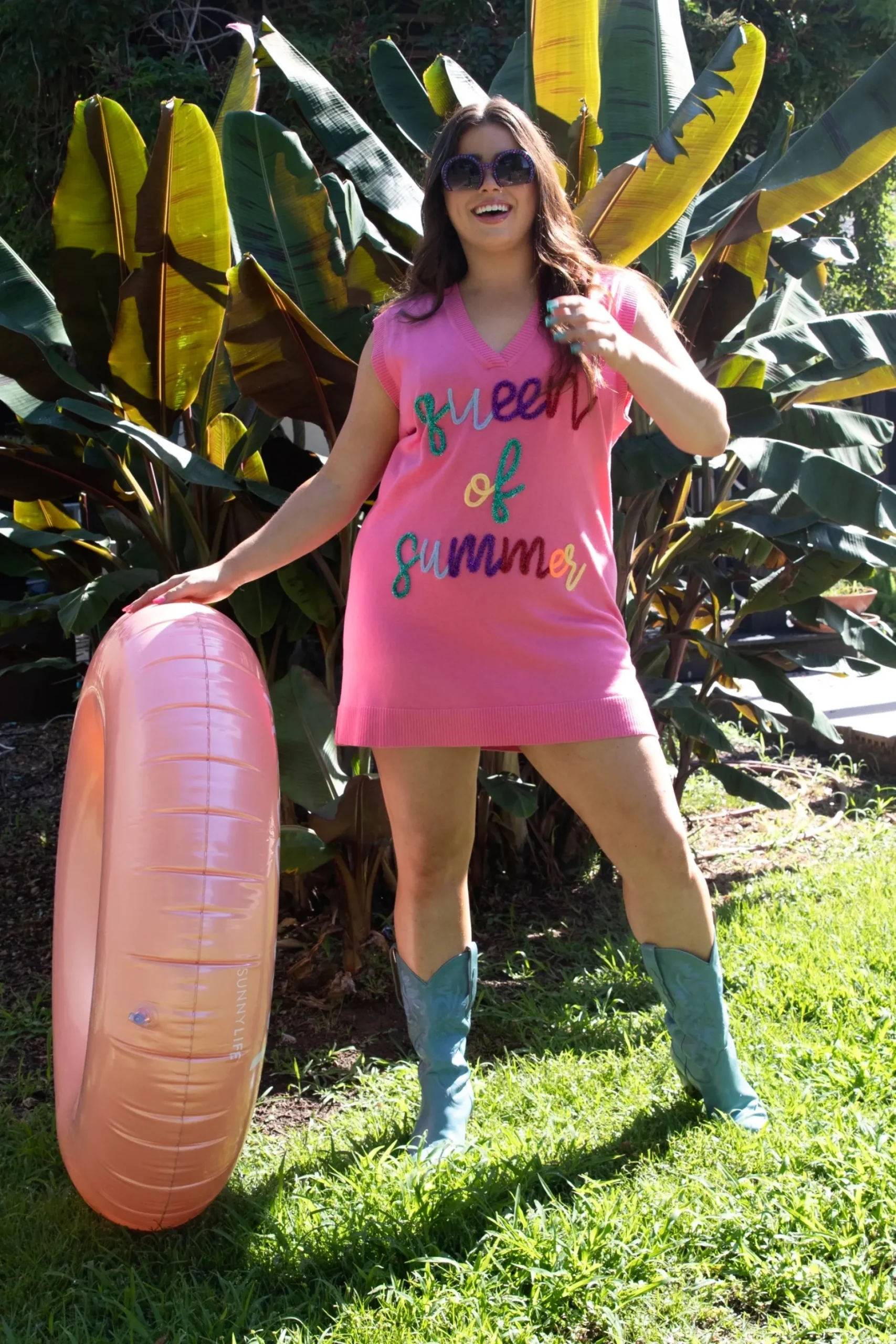 New Queen Of Sparkles Queen Of Summer Sweater Dress