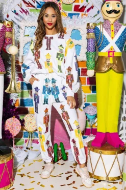 Sale Queen Of Sparkles Rainbow Scatter Nutcracker Jogger White