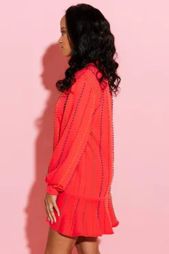 Fashion Queen Of Sparkles Red Pear Tripe Drop Wai T Dre