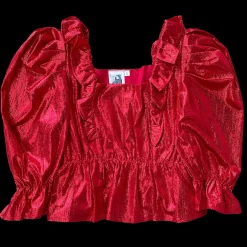 Cheap Queen Of Sparkles Red Red Ruffle Top