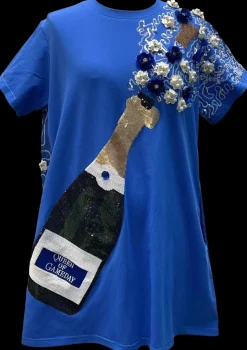 Best Sale Queen Of Sparkles Roya White Popping Cha Pagne Tee Dre