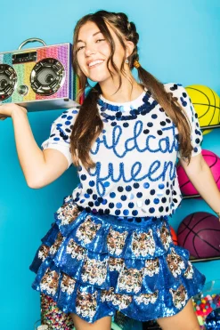 New Queen Of Sparkles Royal Cat Paillette Queen Sweater