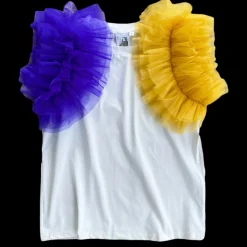 Store Queen Of Sparkles Ruffle Sleeve Tee Purple/Gold
