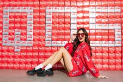 New Queen Of Sparkles Scatter Coca-Cola® Can Sweatshirt Red