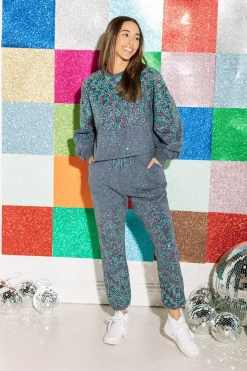 Sale Queen Of Sparkles Scattered Sequin Sweatshirt Grey