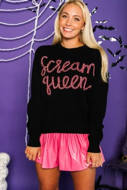 Sale Queen Of Sparkles Scream Queen Sweater