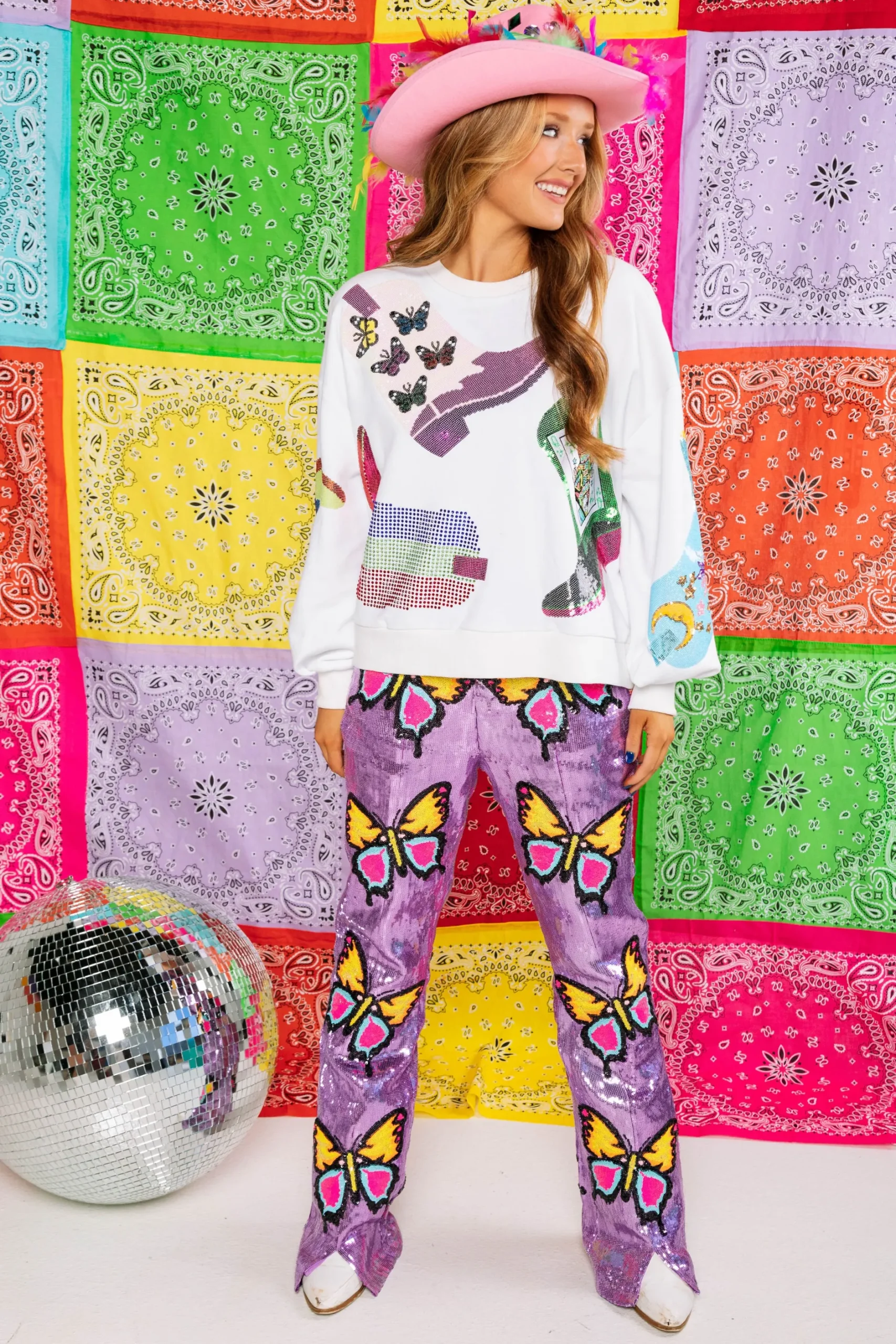 Flash Sale Queen Of Sparkles Sequin Butterfly Pants