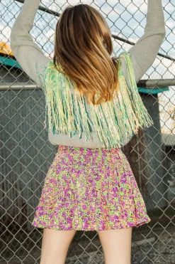 Sale Queen Of Sparkles Sequin Fringe Back Sweater