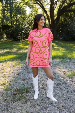 Best Sale Queen Of Sparkles Star & Rope Dress Pink