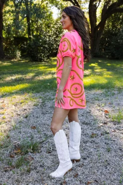 Best Sale Queen Of Sparkles Star & Rope Dress Pink