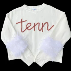 Discount Queen Of Sparkles Tenn Feather Sleeve Sweater