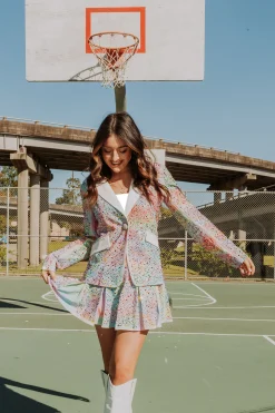 Clearance Queen Of Sparkles Tie Dye Rainbow Rhinestone Blazer