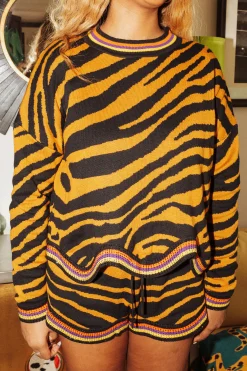 Best Queen Of Sparkles Tiger Wavy Short Black/Tan