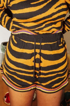 Store Queen Of Sparkles Tiger Wavy Short Black/Tan