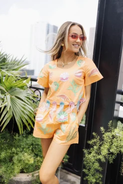 Flash Sale Queen Of Sparkles Under The Sea Icon Short Peach