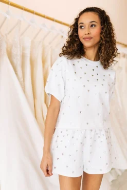 Store Queen Of Sparkles White Diamond Short