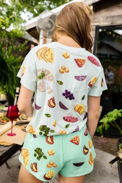 Sale Queen Of Sparkles Wine & Charcuterie Tee Mint