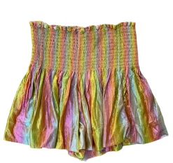 Fashion Queen Of Sparkles Yellow Rainbow Swing Shorts Yellow/Rainbow