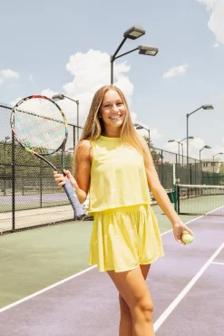 Cheap Queen Of Sparkles Yellow Rhinestone Active Short